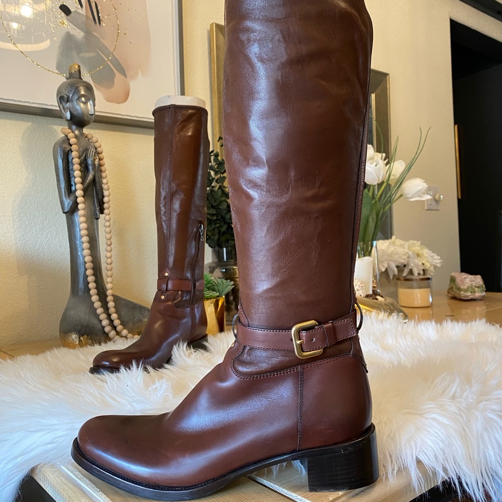 Prada Riding Boots - Brown with Mid Heel